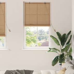 vidaXL Ρολά και Σκίες Παραθύρων Ανοιχτό καφέ 90 x 220 cm Μπαμπού