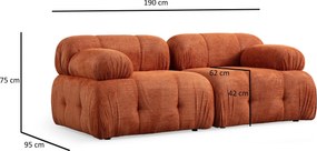 Corner Sofa Petite 2 - Orange Orange