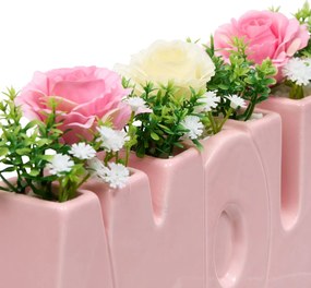 Τεχνητό Λουλούδι Σε Γλάστρα 26εκ. A-S Rose Flower 214015 Pink