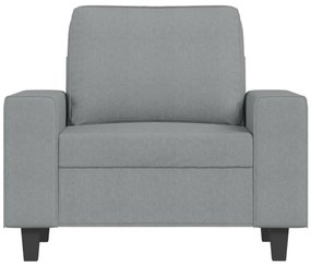 vidaXL Πολυθρόνα Ανοιχτό Γκρι 60 εκ. Υφασμάτινη με Υποπόδιο