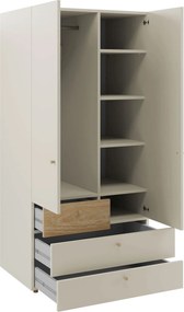 Ντουλάπα Yuki δίφυλλη-Korali - 90.00Χ60.00Χ185.00cm