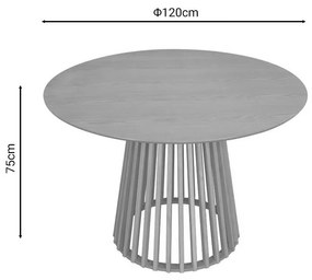 Τραπέζι Domonic φυσικό Φ120x75εκ 120x120x75 εκ.