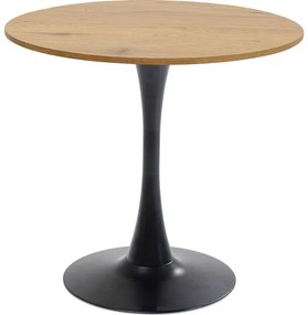 Τραπέζι Schickeria Μαύρο/Καφέ 80x80x74 εκ. - Μαύρο
