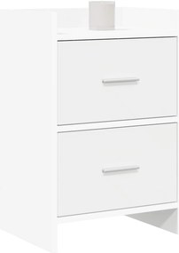 vidaXL Κομοδίνα 2 τμχ. Λευκό 40 x 30 x 60 cm Επεξεργασμένο Ξύλο