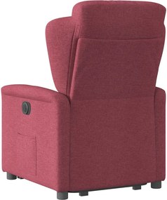 vidaXL Πολυθρόνα Ηλεκτρική Ανακλ. Μπορντό Υφασμάτινη