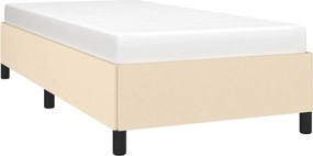 vidaXL Σκελετός Κρεβατιού Χωρίς Στρώμα Κρεμ 100 x 200 εκ. Υφασμάτινο