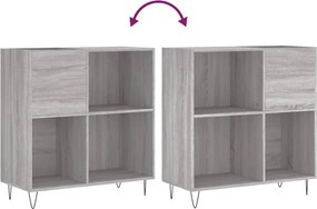 vidaXL Δισκοθήκη Γκρι Sonoma 84,5 x 38 x 89 εκ. από Επεξεργασμένο Ξύλο