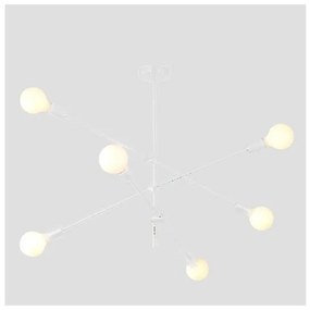 Κρεμαστό Φωτιστικό Οροφής Μέταλλο H65 Φ100 Eurolamp-144-23003-Λευκό 144-23003