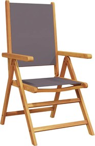 vidaXL Σετ Τραπεζαρίας Κήπου 7 τεμ. Ανθρακί Ύφασμα/Μασίφ Πεύκου