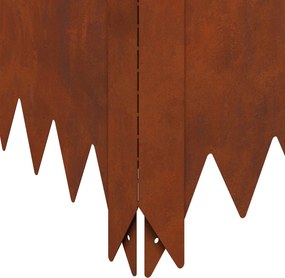 vidaXL Περίγραμμα γκαζόν 60 x 60 x 35 cm Ατσάλι Σκ rusty