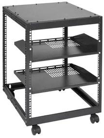 VEVOR 12U Open Frame Server Rack, 15&#039;&#039;-40&#039;&#039; Adjustable Depth, Free Standing or Wall Mount Network Server Rack, 4 Post AV Rack with Casters, Holds All Your Networking IT Equipment AV Gear Router Modem