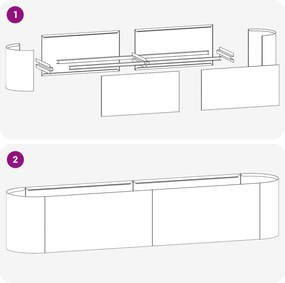 vidaXL Υψωμένο Κρεβάτι Κήπου Λευκό 200 x 40 x 40 εκ.