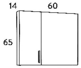 Καθρέπτης μπάνιου SIENA 65 Harmony New 60x14x65 εκ. 60x14x65 εκ.
