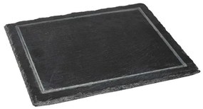Πλατώ Σερβιρίσματος Από Πέτρα FAV109 32x27cm Black Espiel Rock