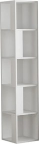 Βιβλιoθήκη στήλη Raphael pakoworld λευκό 31.5x31.5x159εκ