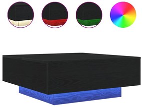 vidaXL Τραπεζάκι Σαλονιού Μαύρη δρυς 80 x 80 x 31 cm