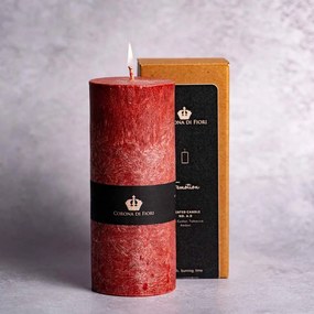 Aρωματικό φυσικό κερί Femotion μπορντό 59 ωρών 16cm