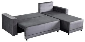 Γωνιακός Καναπές - Κρεβάτι LOTOS Γκρί 237x168x80εκ. 237x168x80 εκ.