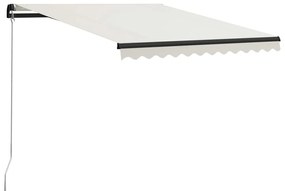 vidaXL Τέντα Συρόμενη Χειροκίνητη Κρεμ 300 x 250 εκ.