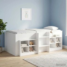 vidaXL Κρεβάτι Υψηλού Στυλ για Παιδιά Λευκό 80 x 200 cm