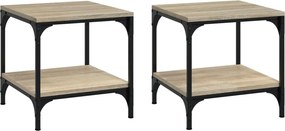 vidaXL Τραπεζάκια Σαλονιού 2 τεμ. Sonoma Δρυς 40x40x40 εκ. Επεξ. Ξύλο