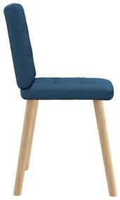 vidaXL Καρέκλες Τραπεζαρίας 4 τεμ. Μπλε Υφασμάτινες