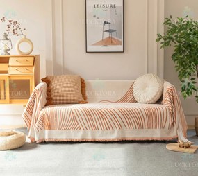 Ριχτάρια Καναπέ Chenille 180x280cm Τριθέσιος C3-1 - Γκρι