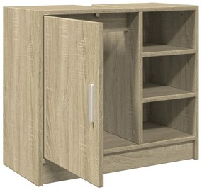 vidaXL Ντουλάπι Νιπτήρα Sonoma Δρυς 63x29x55 εκ. Επεξεργασμένο Ξύλο