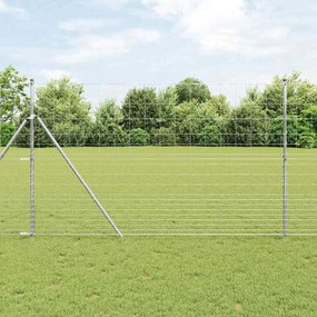 vidaXL Περίφραξη αγρού Ασημί 50 x 1.5 m Γαλβανισμένος χάλυβας