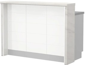 Πάγκος νησίδας Hudson-Μήκος: 135 εκ.-Λευκό-White Marble