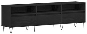vidaXL Ντουλάπι TV Μαύρη δρυς 150 x 30 x 44.5 εκ. Επεξεργασμένο ξύλο