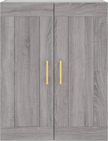 vidaXL Ντουλάπι Γκρι Sonoma 69,5 x 34 x 180 εκ. Επεξεργασμένο Ξύλο