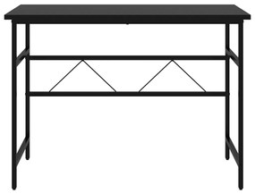 vidaXL Γραφείο Υπολογιστή Μαύρο 105 x 55 x 72 εκ. από MDF και Μέταλλο