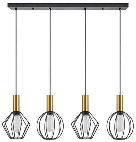 Φωτιστικό Οροφής Πολύφωτο Homelighting Adept Flex 77-8937 Gold
