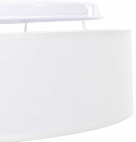 vidaXL Λάμπα Οροφής Λευκό 30 x 13.5 εκ. ύφασμα