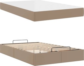 vidaXL Σκελετός κρεβατιού με στρώμα Άλλο 2 pcs Ώχρα PVC