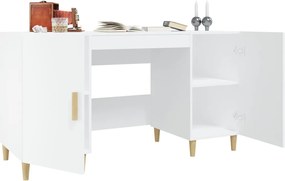 vidaXL Γραφείο Λευκό 140 x 50 x 75 εκ. από Επεξεργασμένο Ξύλο
