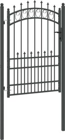 vidaXL Πύλη Φράχτη με Ακίδες Γκρι 170 x 100 εκ.
