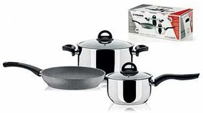 Pyramis Mixcook Inox Σετ Μαγειρικών Σκευών (3+2 Τεμάχια)