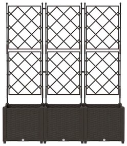 vidaXL Κηποτινάκι με Τρέλα 3 pcs Καφέ 120 x 40 x 143 εκ. PP