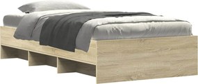 vidaXL Σκελετός Κρεβατιού Sonoma Δρυς 80 x 200 cm Επεξεργασμένο Ξύλο