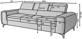 Καναπές - Κρεβάτι Laurence-Gkri Skouro