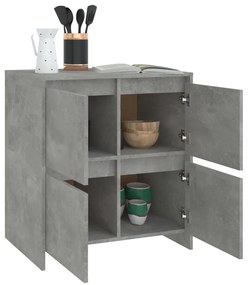 vidaXL Μπουφές Γκρι Σκυροδέματος 70x41x75 εκ. Επεξεργασμένο Ξύλο