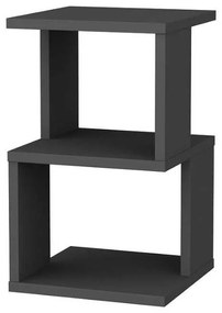 Κομοδίνο Carter Megapap χρώμα ανθρακί 29,6x29,6x49,4εκ.