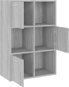 vidaXL Ντουλάπι Αποθήκευσης Γκρι Sonoma 60 x 29,5 x 90 εκ.