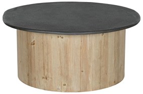 Τραπεζάκι Καφέ Home ESPRIT Φυσικό Σκούρο καφέ Έλατο 90 x 90 x 40 cm