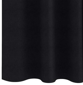 vidaXL Κουρτίνες με κουρτίνες 2 pcs Μαύρο 260x140εκ. Πολυεστέρας