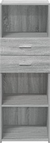 vidaXL Ντουλάπι Γκρι Sonoma 45x42,5x124 εκ. από Επεξεργασμένο Ξύλο
