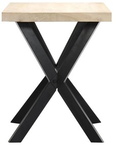vidaXL Τραπεζαρία Λευκή 120 x 60 x 75 εκ. από Μασίφ Ξύλο Μάνγκο