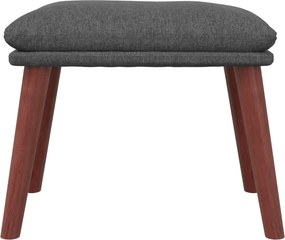 vidaXL Πολυθρόνα Relax Σκούρο Γκρι Υφασμάτινη με Υποπόδιο